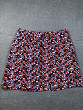 BODEN mini skirt SIZE 10 Multicolor Floral A-Line Jersey Stretch